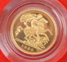 ELIZABETH II - THE ROYAL MINT - GOLD PROOF HALF SOVEREIGN COIN