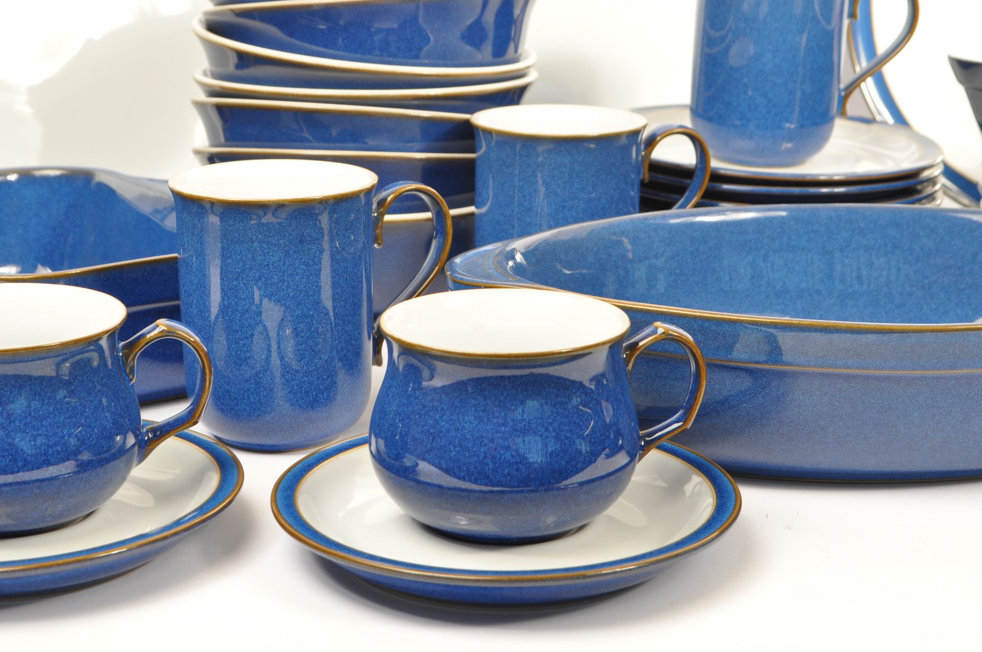 DENBY - LARGE IMPERIAL BLUE PATTERN DINNER TEA SERVICE - Image 3 of 8