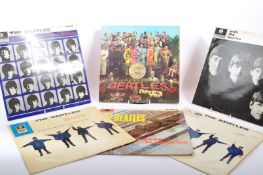 FIVE 20TH CENTURY THE BEATLES VINYL RECORDS LPS