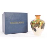 CONTEMPORARY 2003 MOORCROFT POTTERY OLIVE PATTERN VASE