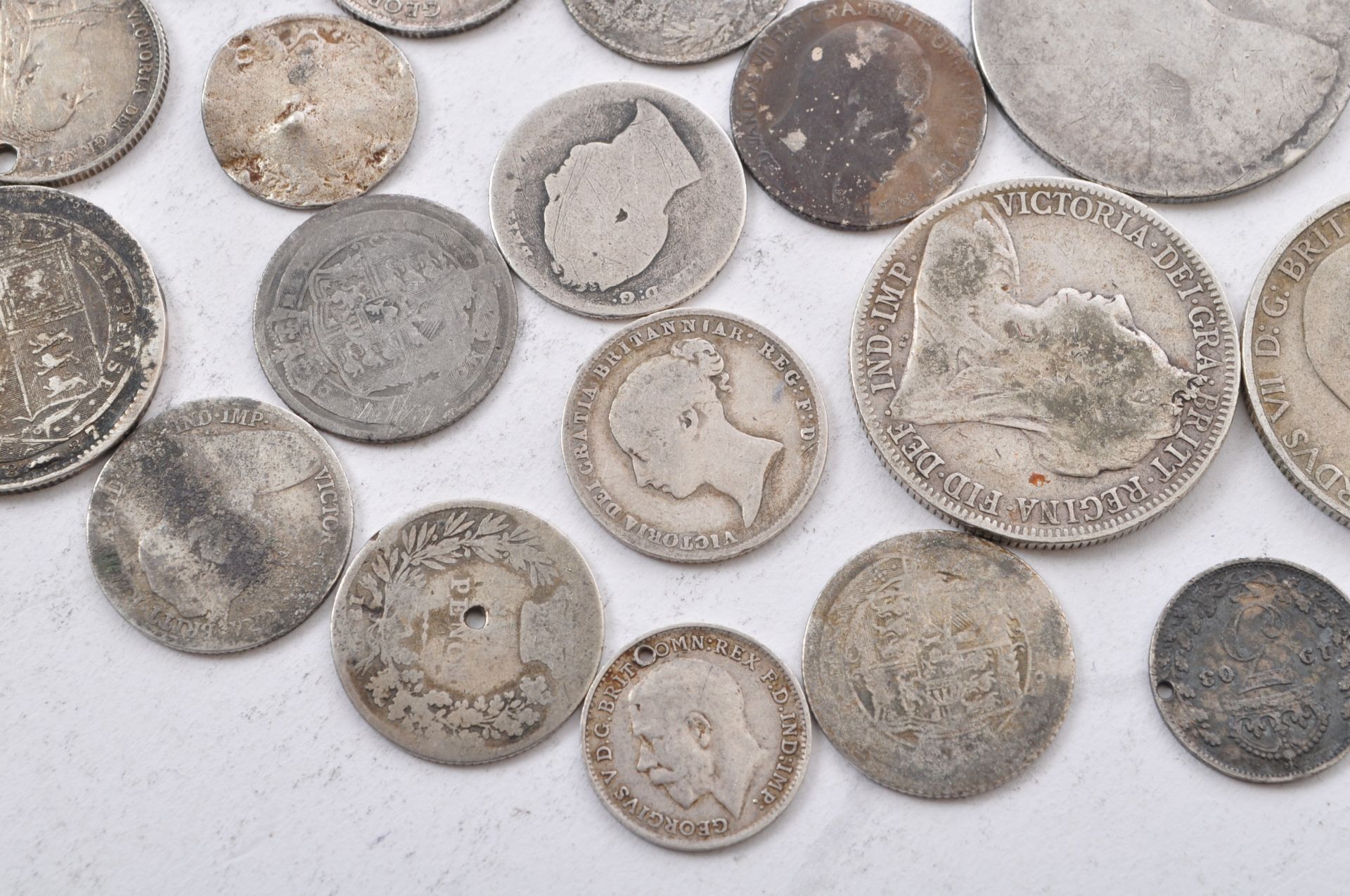 PRE 1920 UNITED KINGDOM SILVER SIXPENCE AND FLORINS - Image 3 of 9