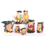 ROYAL DOULTON COLLECTION OF 20TH CENTURY CERAMIC TOBY JUGS