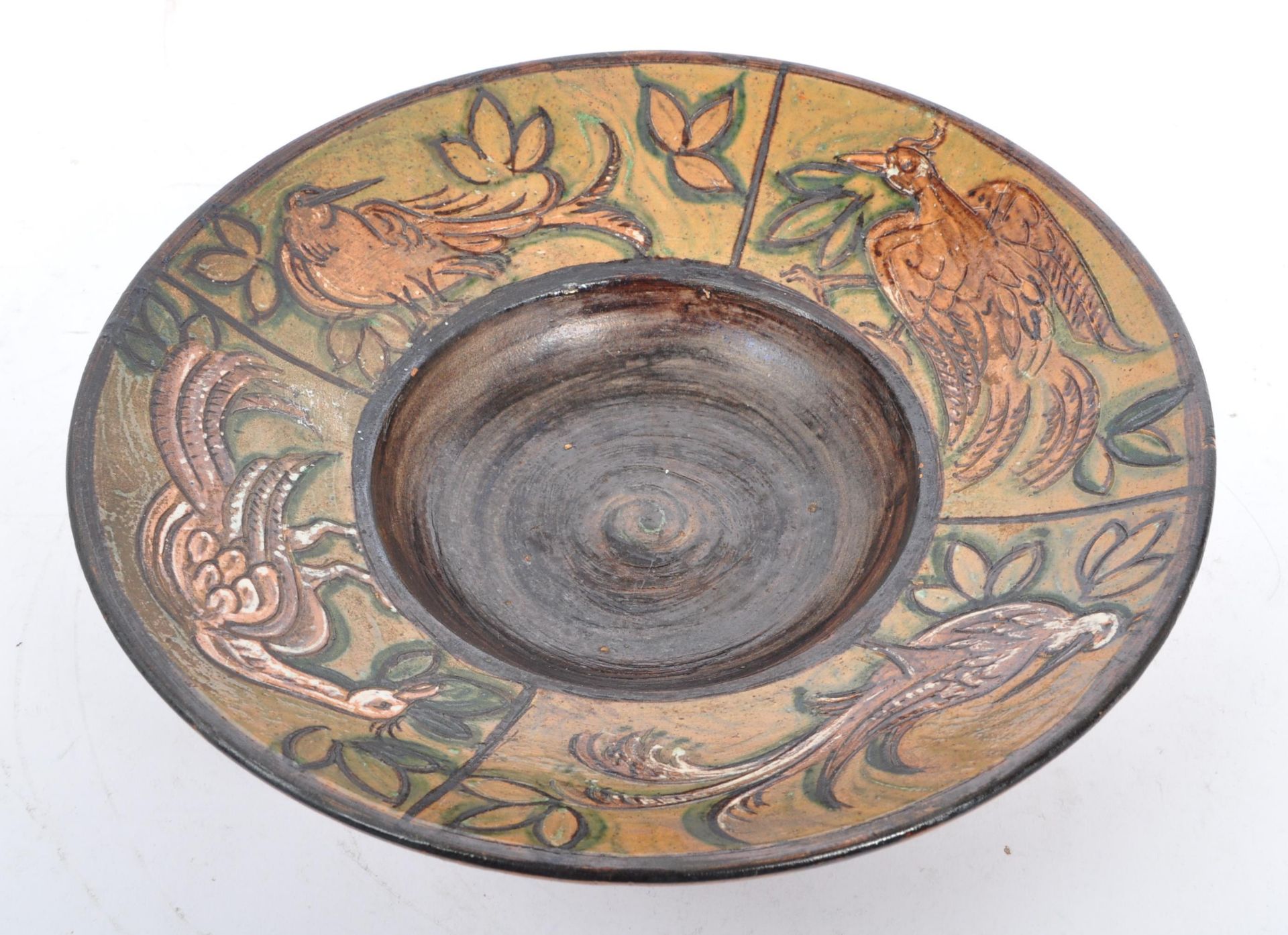 EARLY 20TH CENTURY ARTS AND CRAFTS POTTERY BOWL - Bild 3 aus 7