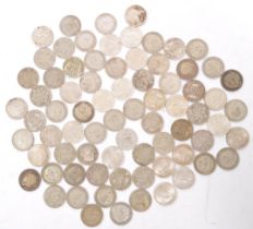 PRE 1947 20TH CENTURY SILVER SIXPENCE COINS
