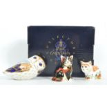 CONTEMPORARY ROYAL CROWN DERBY PORCELAIN ANIMALS