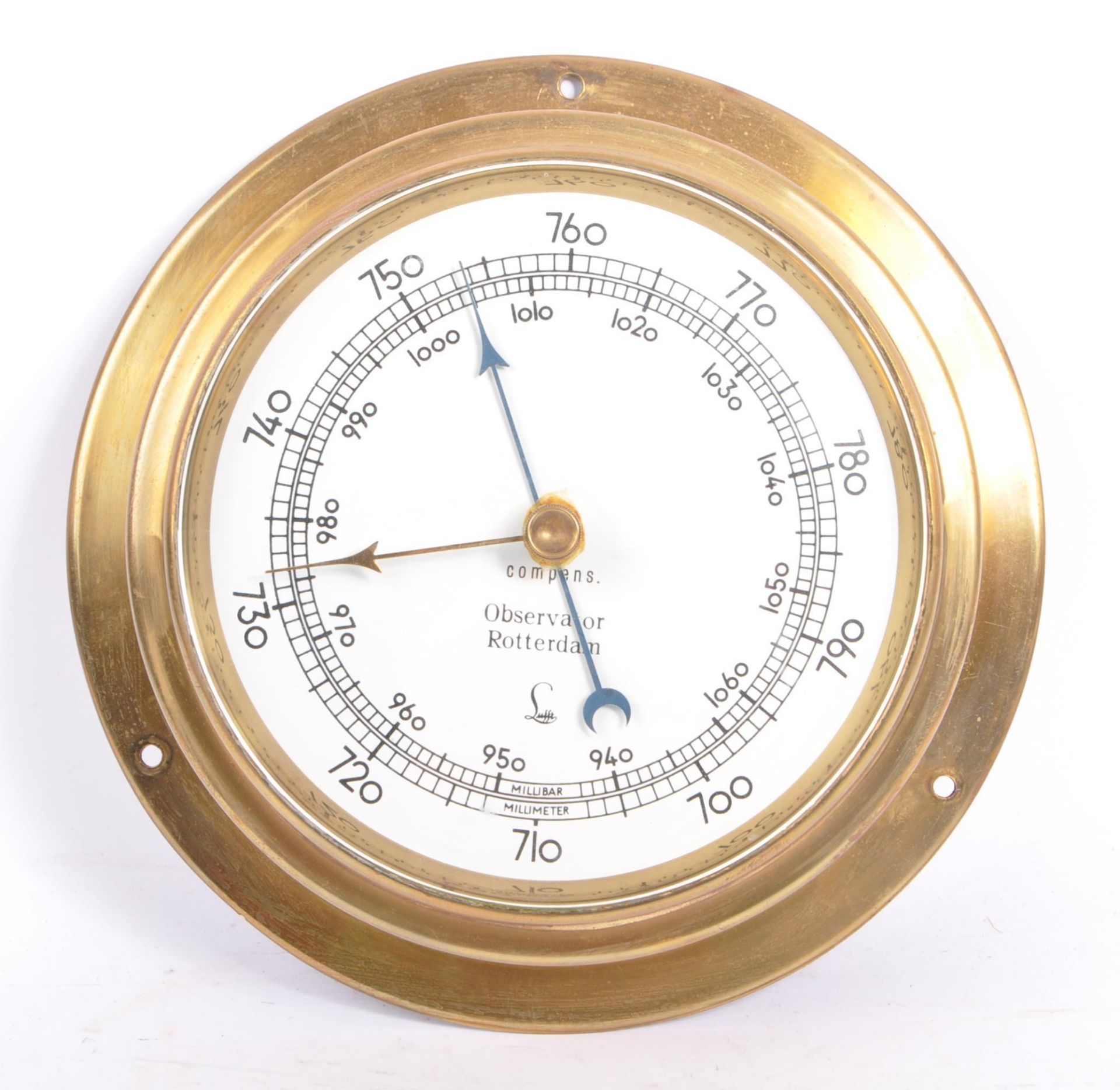 NAUTICAL MARITIME BRASS CLOCK AND DUTCH BAROMETER - Image 4 of 6