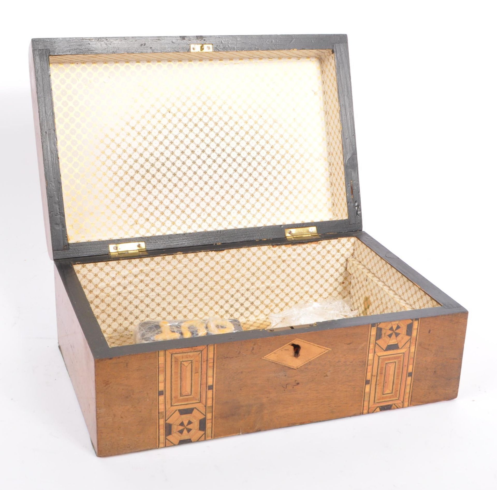 VICTORIAN TUNBRIDGE WARE SEWING BOXES AND WRITING SLOPE - Image 8 of 10