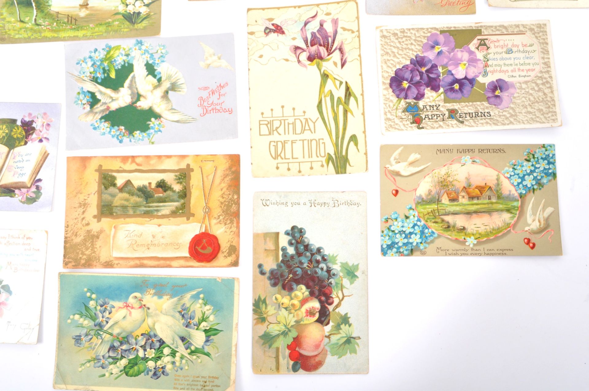 COLLECTION OF EDWARDIAN GREETINGS POSTCARDS - Image 13 of 15