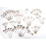 COLLECTION OF WHITE METAL CUTLERY FLATWARE