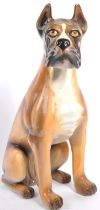 LARGE CERAMIC 1970S ITALIAN BOXER DOG FIGURE