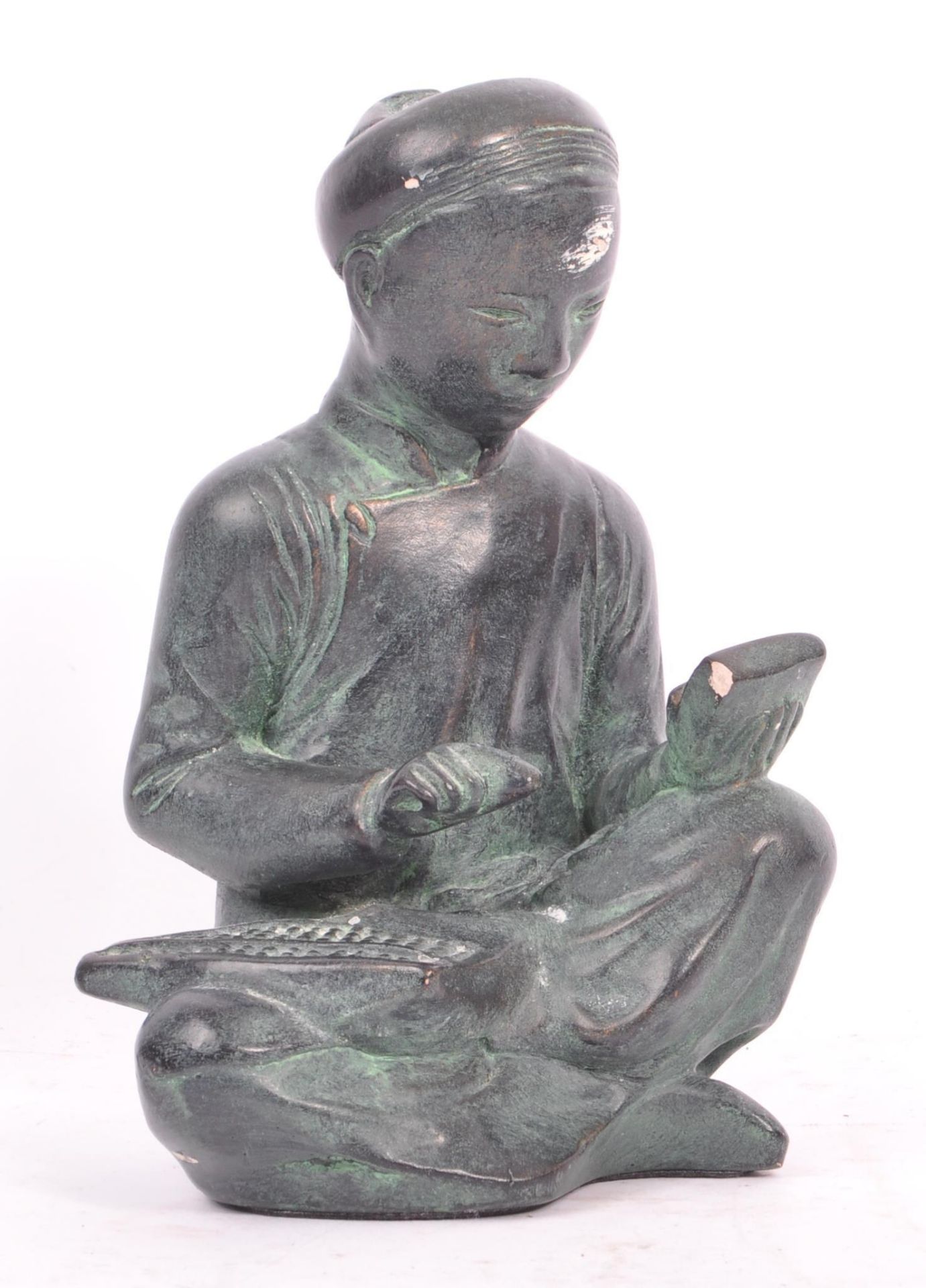 20TH CENTURY AUSTIN BRONZED PLASTER CHINESE SCULPTURE