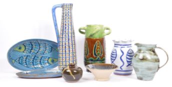 COLLECTION OF MID 20TH CENTURY STUDIO POTTERY