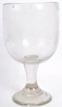 LARGE OVERSIZED 19TH CENTURY GLASS TAZZA - CENTREPIECE