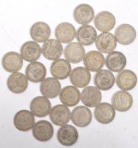 THIRTY PRE 1947 .500 SILVER GEORGE V SHILLINGS