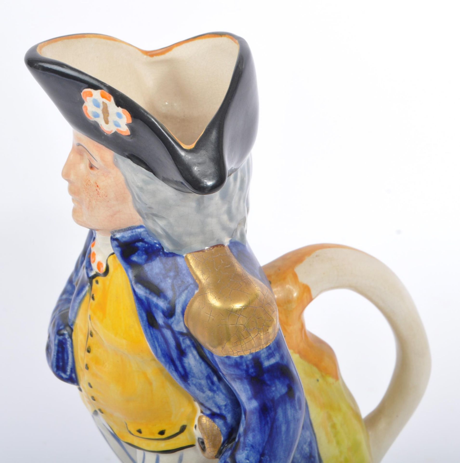 20TH CENTURY STAFFORDSHIRE POTTERY HORATIO NELSON TOBY JUG - Bild 5 aus 8