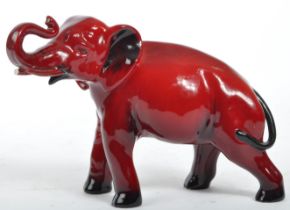 20TH CENTURY ROYAL DOULTON FLAMBE ELEPHANT FIGURE