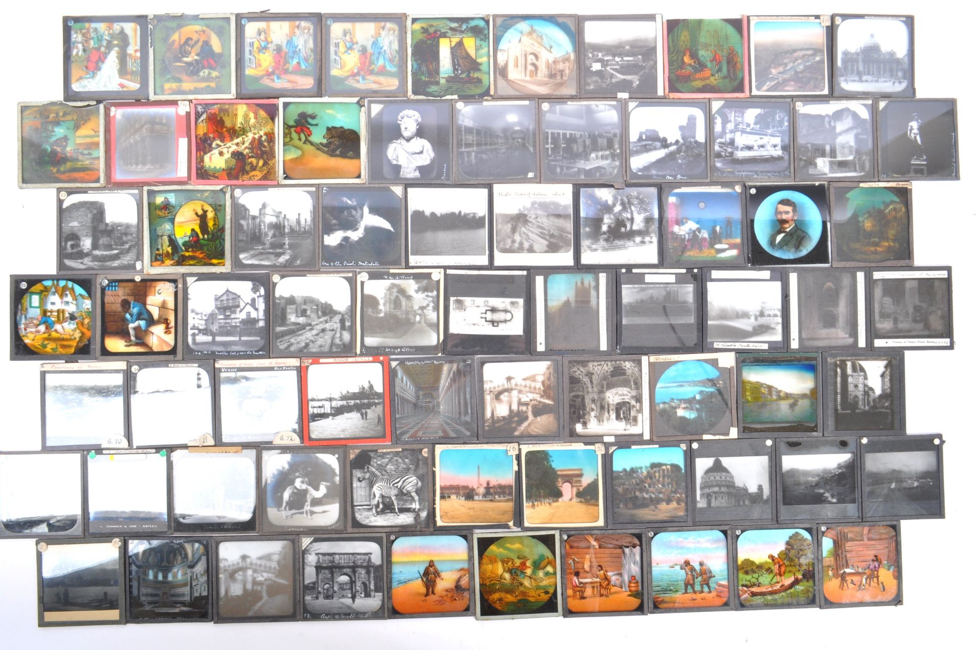 COLLECTION OF VINTAGE 20TH CENTURY MAGIC LANTERN SLIDES