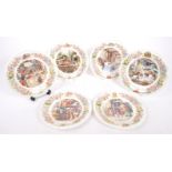 SIX CONTEMPORARY WEDGWOOD FOXWOOD TALES CHINA PLATES