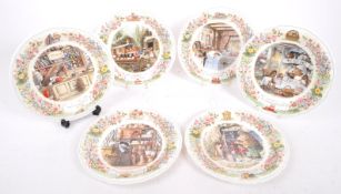 SIX CONTEMPORARY WEDGWOOD FOXWOOD TALES CHINA PLATES