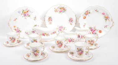 VINTAGE 20TH CENTURY ROYAL CROWN DERBY & STAFFORD TEA SET