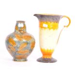 EARLY 20TH CENTURY ROYAL DOULTON LEAF VASE WITH MEAKIN EXAMPLE