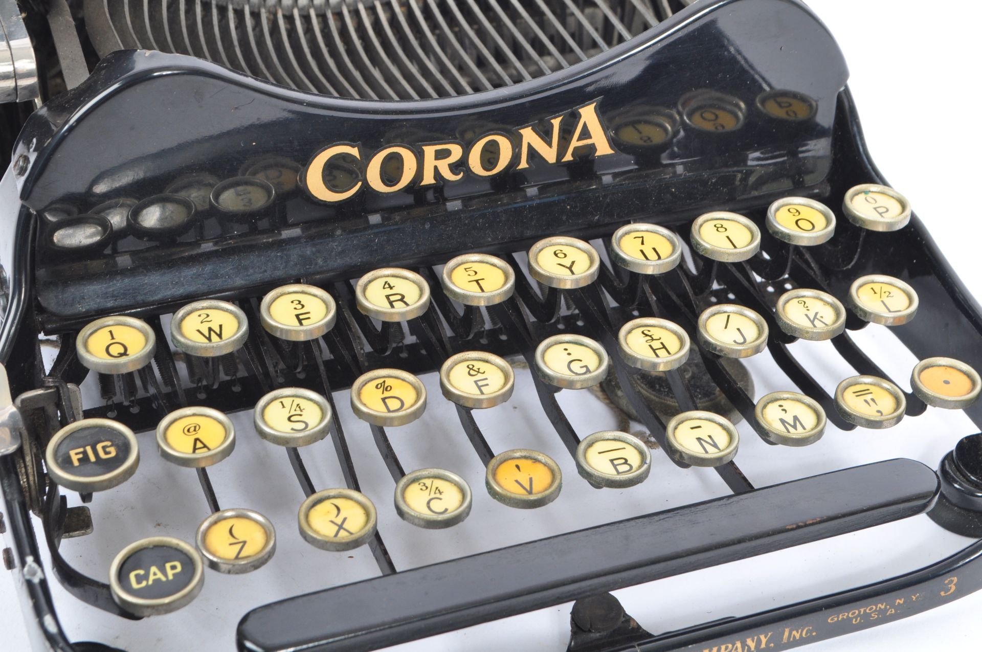 EARLY 20TH CENTURY CORONA TYPE 3 TYPEWRITER - Image 8 of 9