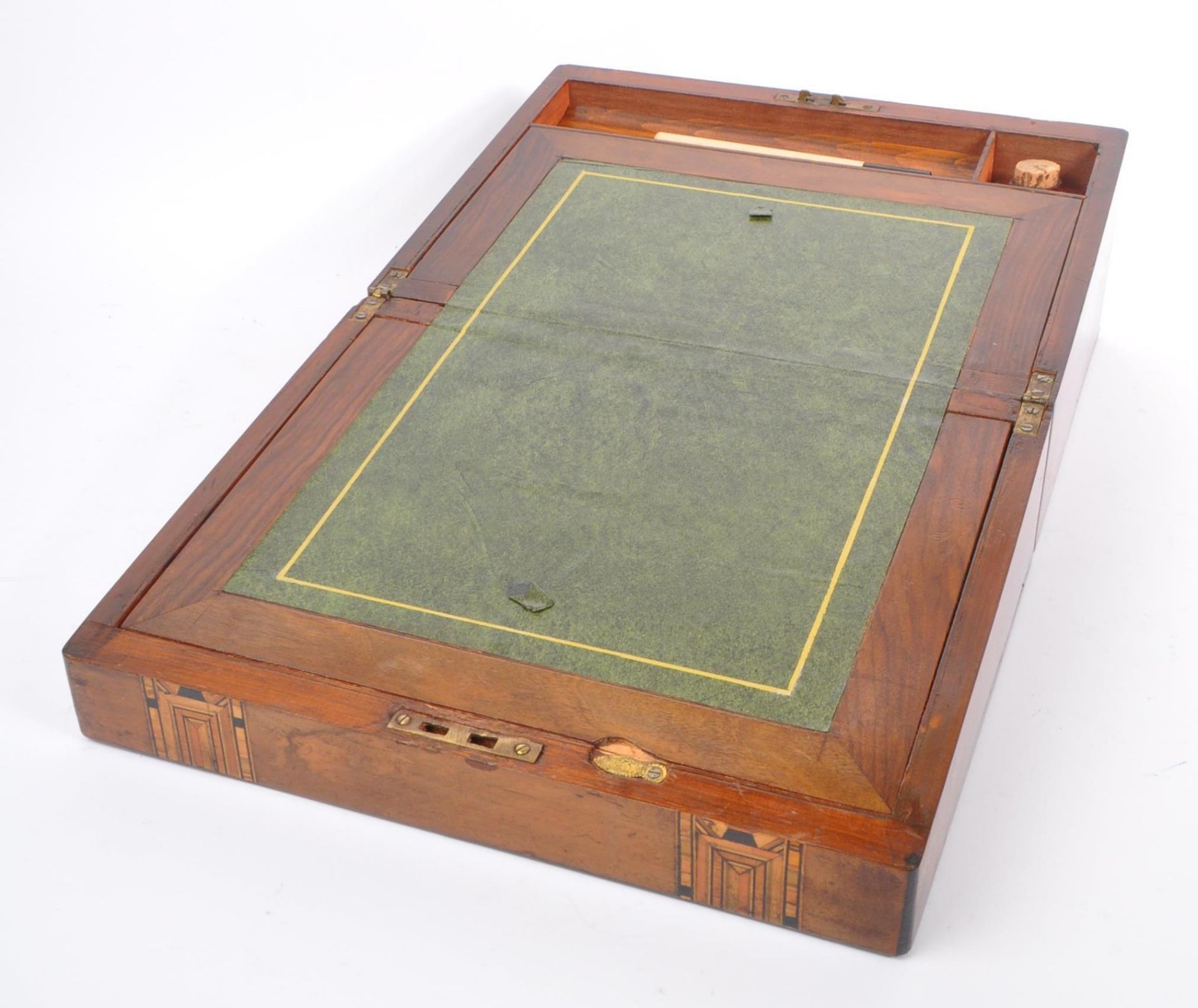 VICTORIAN TUNBRIDGE WARE SEWING BOXES AND WRITING SLOPE - Image 5 of 10