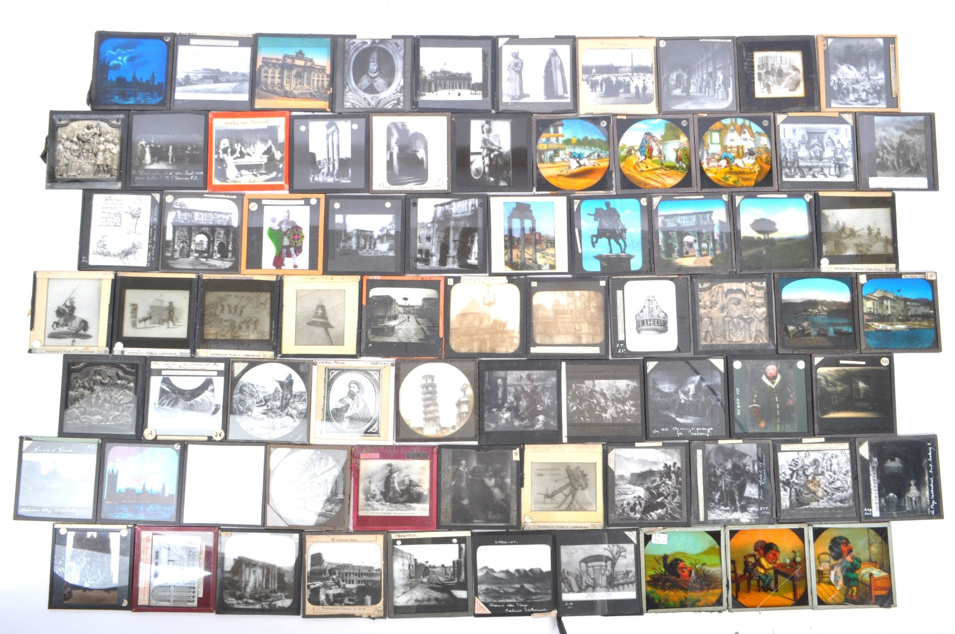 COLLECTION OF 19TH CENTURY & LATER MAGIC LANTERN SLIDES