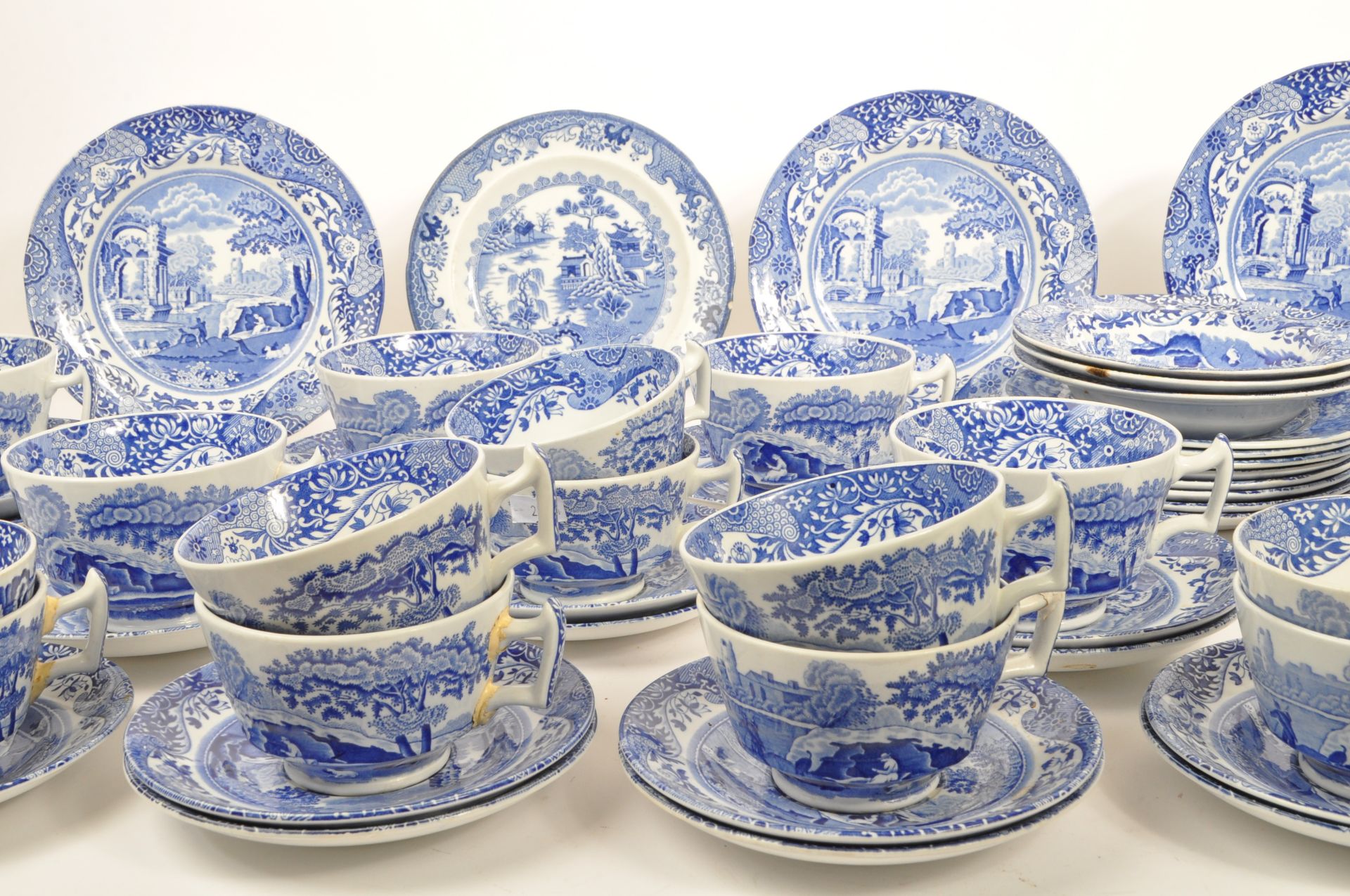 COLLECTION OF 20TH CENTURY SPODE BLUE ITALIAN CHINA - Bild 3 aus 14