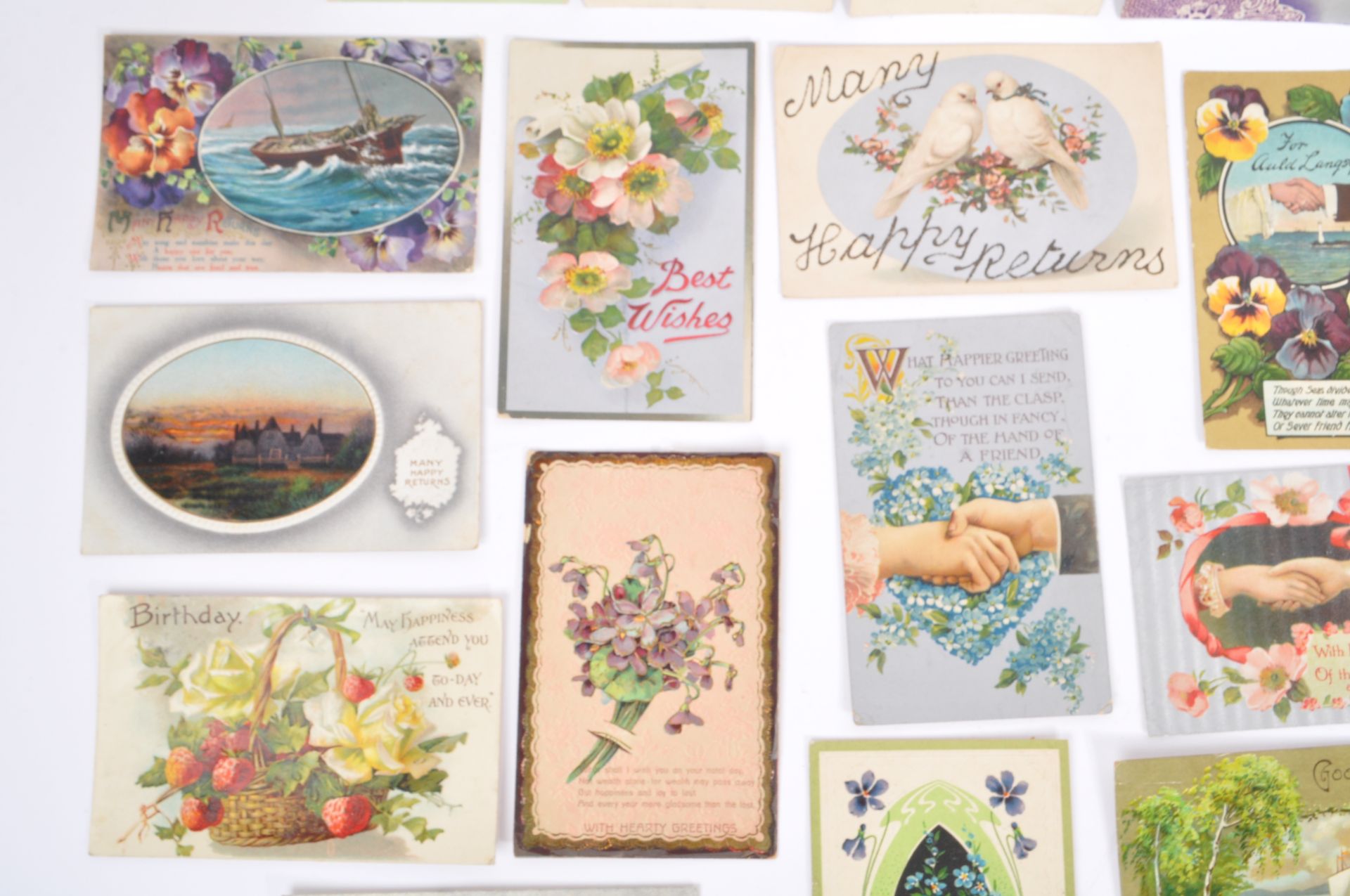 COLLECTION OF EDWARDIAN GREETINGS POSTCARDS - Image 11 of 15
