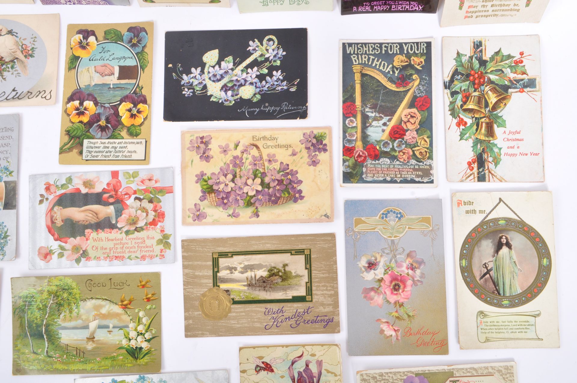 COLLECTION OF EDWARDIAN GREETINGS POSTCARDS - Image 10 of 15