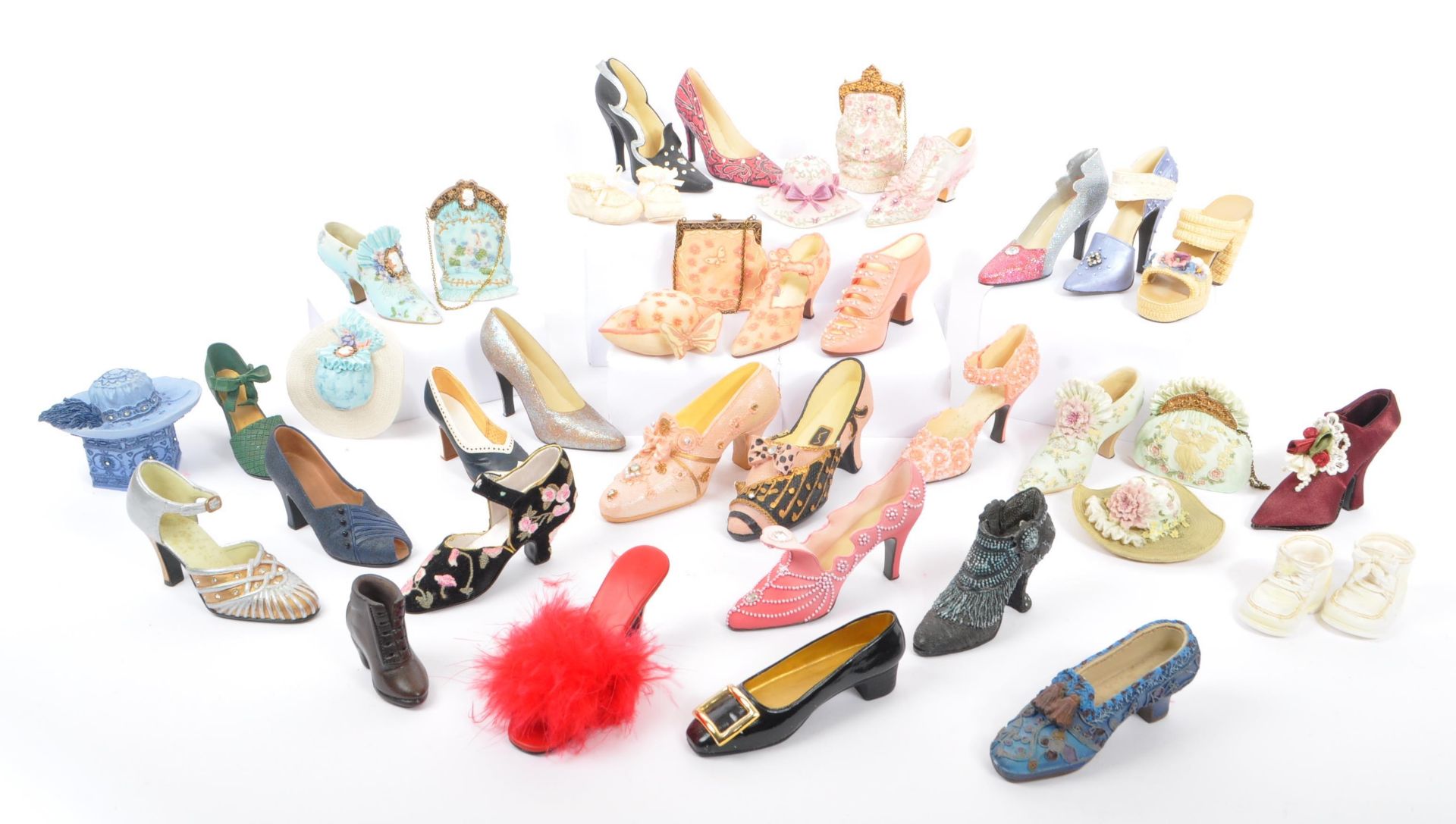 COLLECTION OF JUST THE RIGHT SHOE FIGURINES BY RAINE & LEONARDO