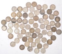 19TH AND 20TH CENTURY SILVER THREE PENCE COINS