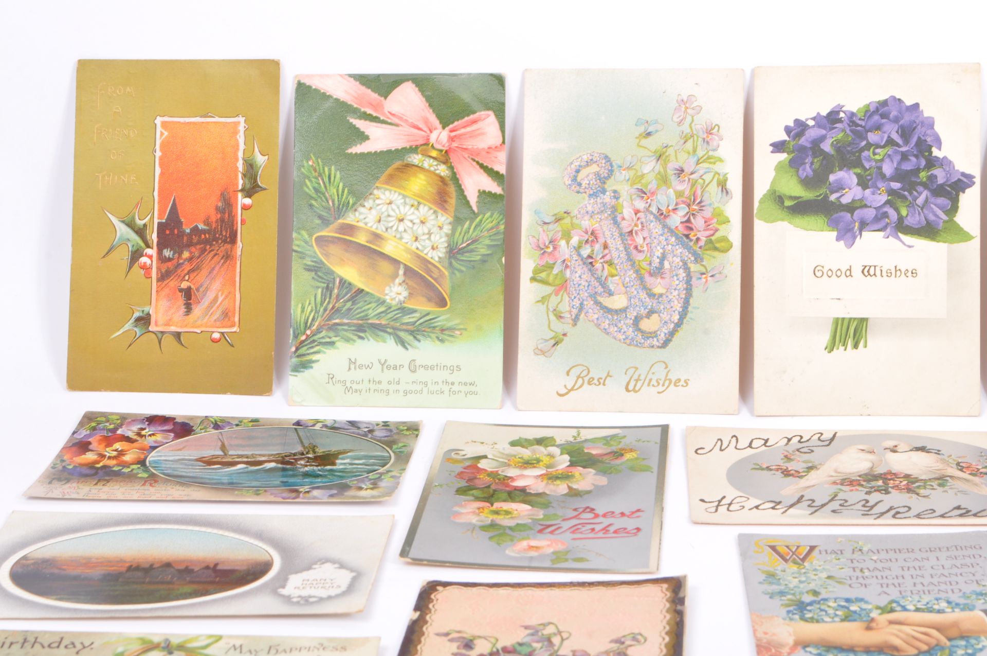 COLLECTION OF EDWARDIAN GREETINGS POSTCARDS - Image 8 of 15