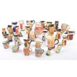 COLLECTION OF MINIATURE 19TH & 20TH CENTURY CERAMIC TOBY JUGS