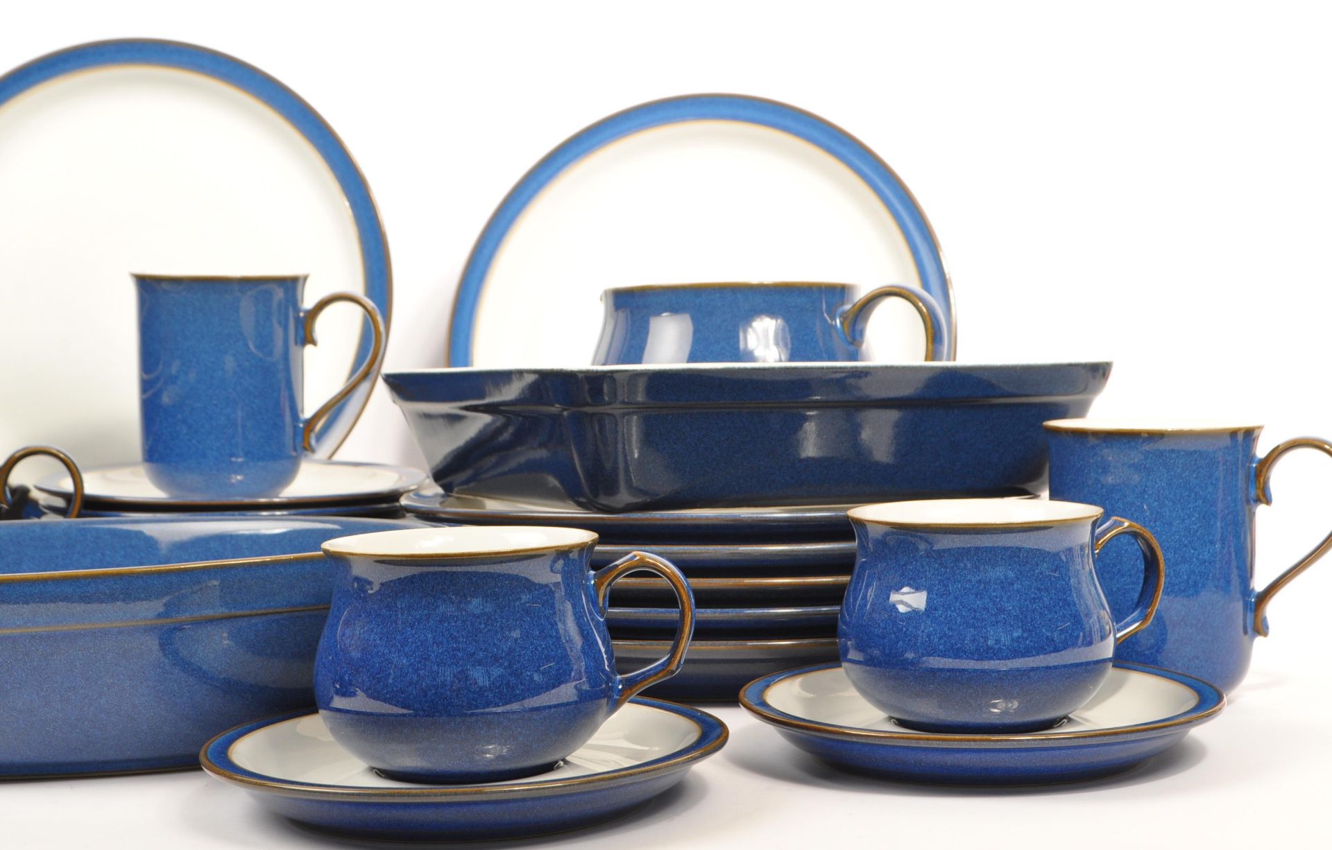 DENBY - LARGE IMPERIAL BLUE PATTERN DINNER TEA SERVICE - Image 5 of 8