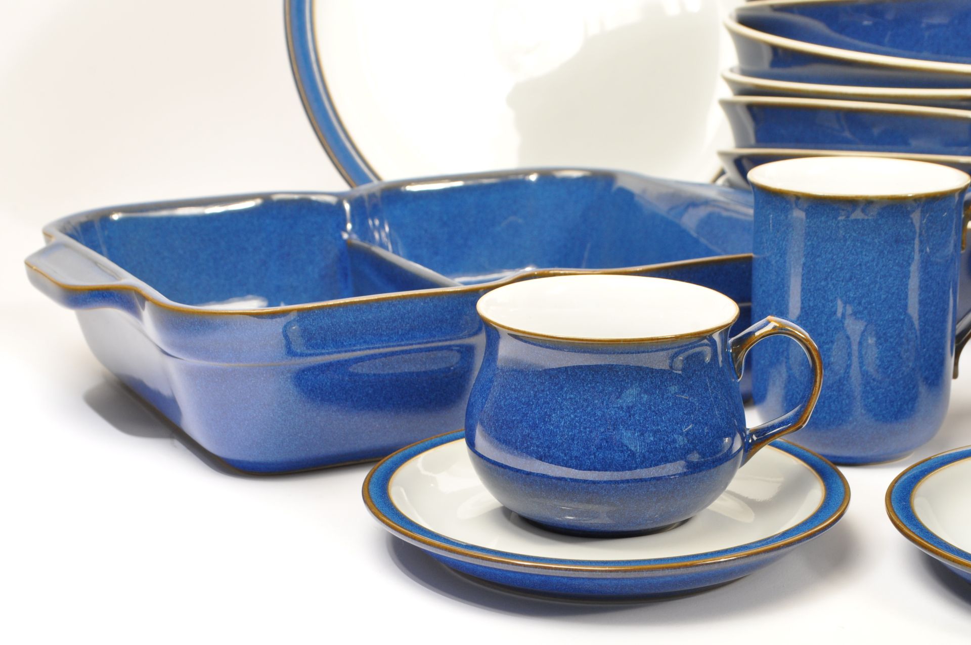DENBY - LARGE IMPERIAL BLUE PATTERN DINNER TEA SERVICE - Image 2 of 8