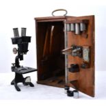 CARL ZEISS - EARLY 20TH CENTURY STEREO MICROSCOPE IN CASE