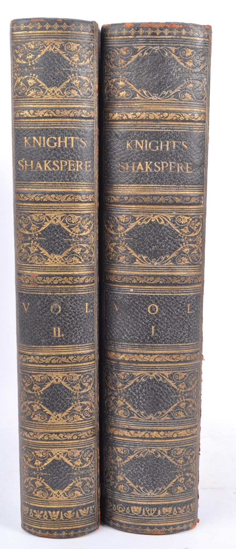 1875 KNIGHTS SHAKESPEARE VOL I & II LEATHER BOUND VOLUMES - Bild 2 aus 7
