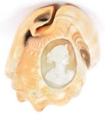 EARLY 20TH CENTURY CARVED CAMEO SEASHELL