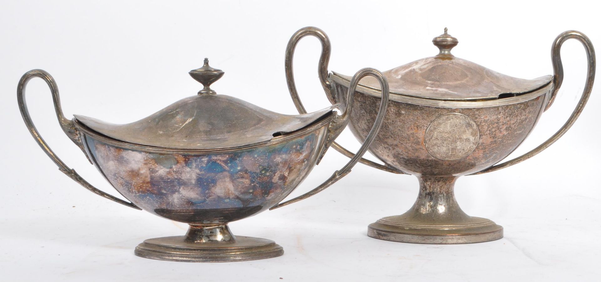 COLLECTION OF 19TH CENTURY SILVER PLATE TABLEWARE - Image 6 of 9