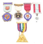 COLLECTION OF VINTAGE 20TH CENTURY SILVER MASONIC MEDALS