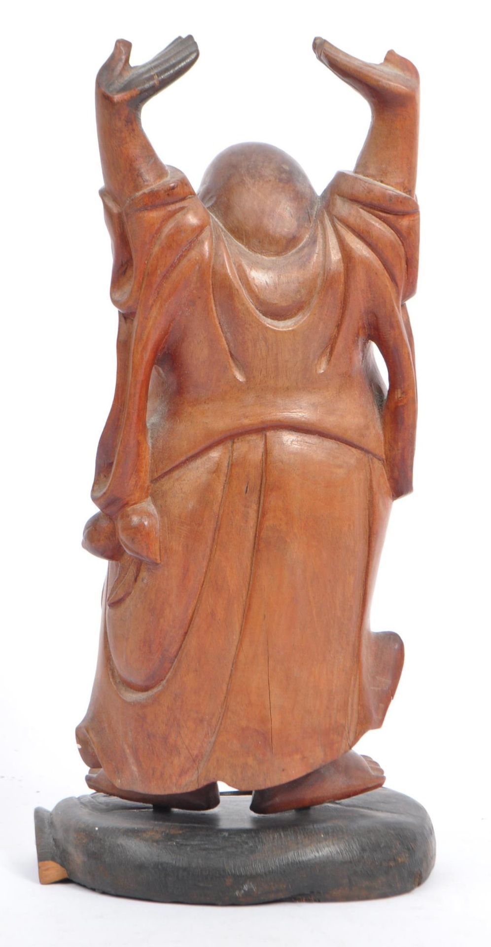 19TH CENTURY CHINESE WOODEN CARVED HO TAI BUDDHA - Image 3 of 6