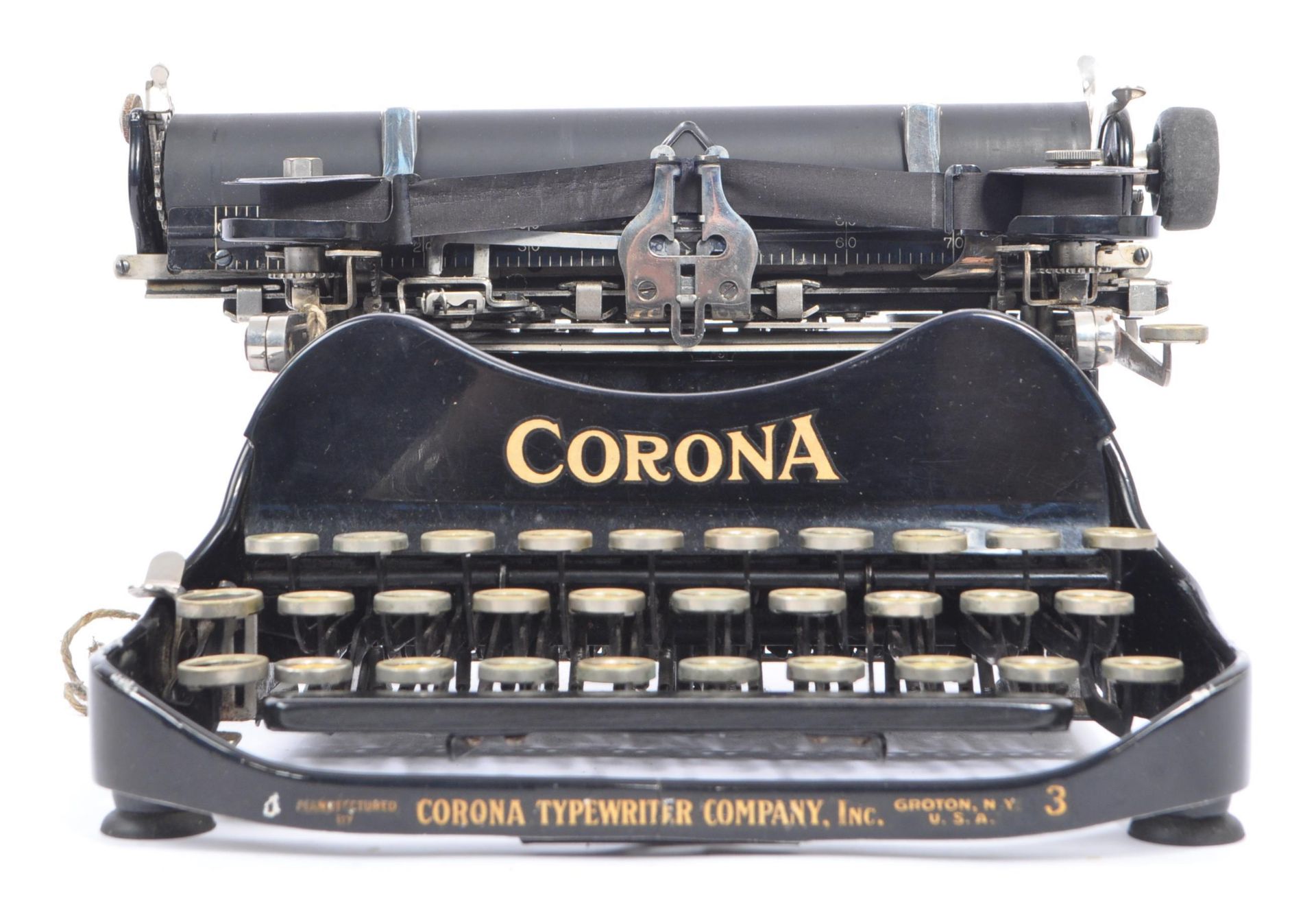 EARLY 20TH CENTURY CORONA TYPE 3 TYPEWRITER - Image 3 of 9