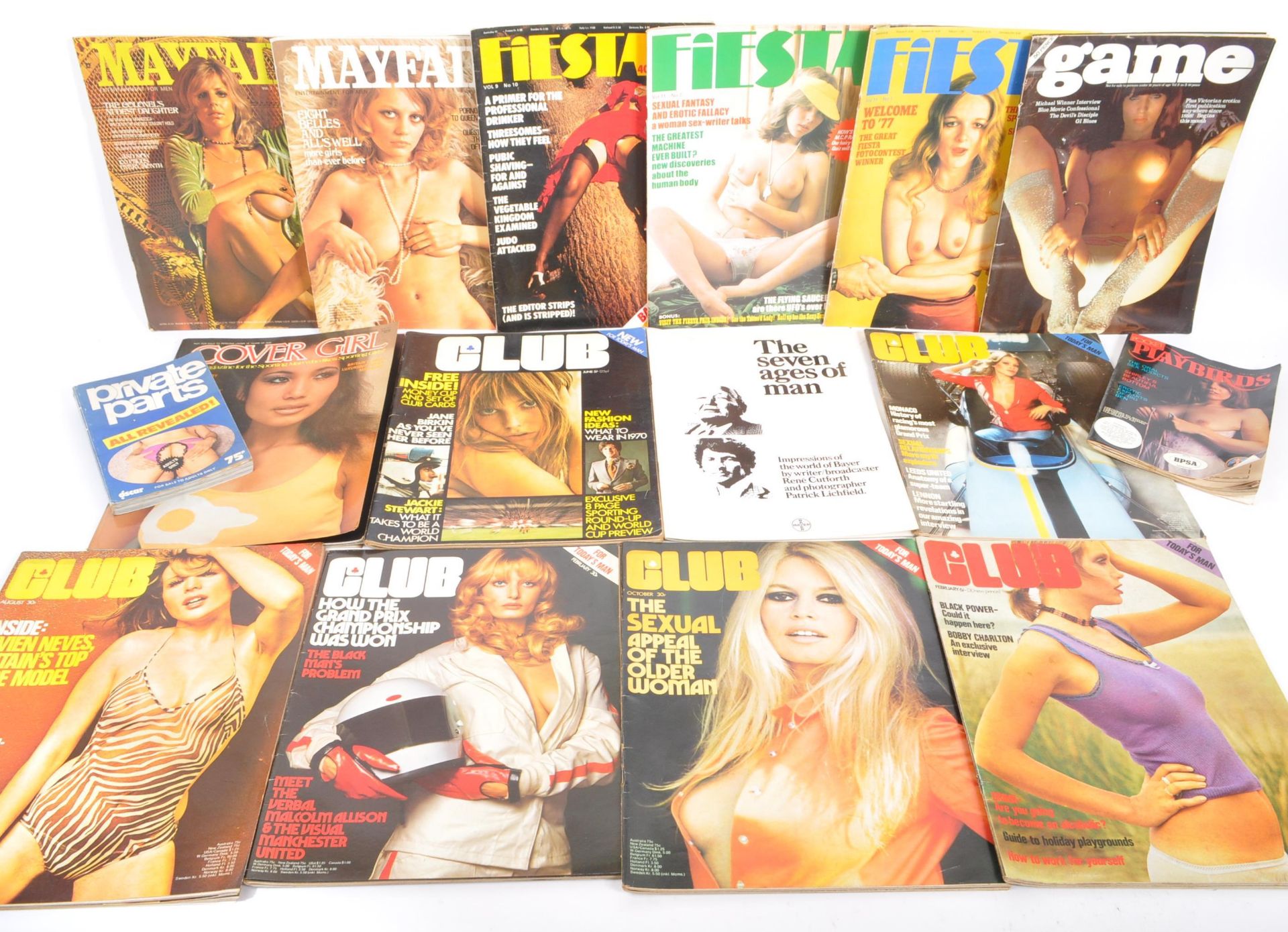 COLLECTION OF 1970S ADULT LIFESTYLE ENTERTAINMENT MAGAZINES