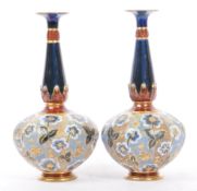 LATE 19TH CENTURY DOULTON LAMBETH BALUSTER VASES