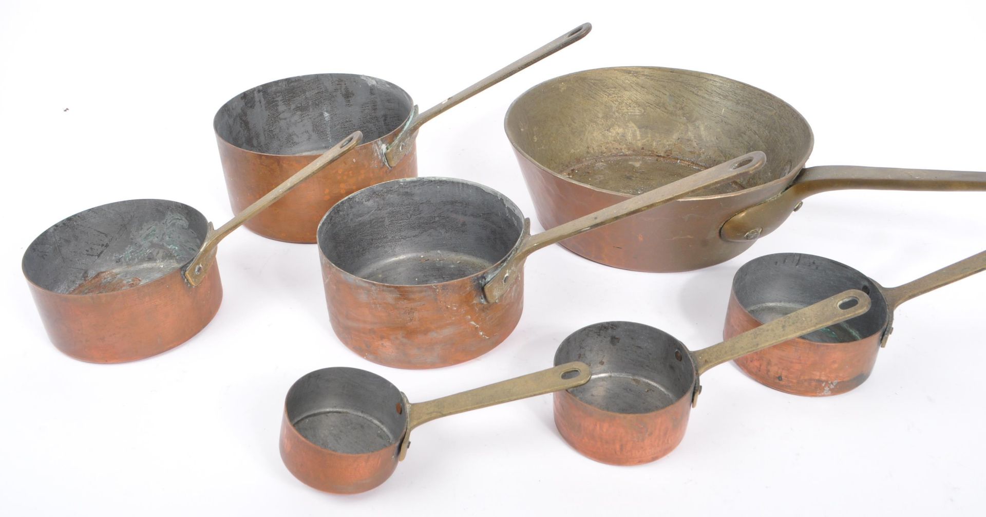 COLLECTION OF 19TH CENTURY VICTORIAN GRADUATING PANS - Image 4 of 8