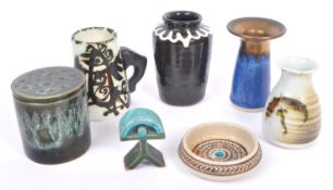 COLLECTION OF VINTAGE 20TH CENTURY STUDIO ART POTTERY