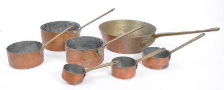 COLLECTION OF 19TH CENTURY VICTORIAN GRADUATING PANS