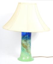 VINTAGE 1970S MDINA STYLE STUDIO ART GLASS TABLE LAMP LIGHT